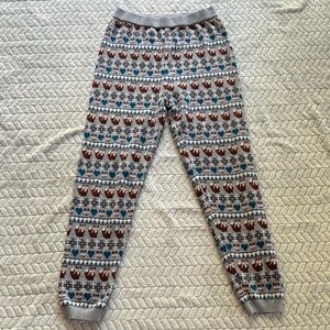 Unique Vintage Grey Foxes Pajama Pants Size 10/12